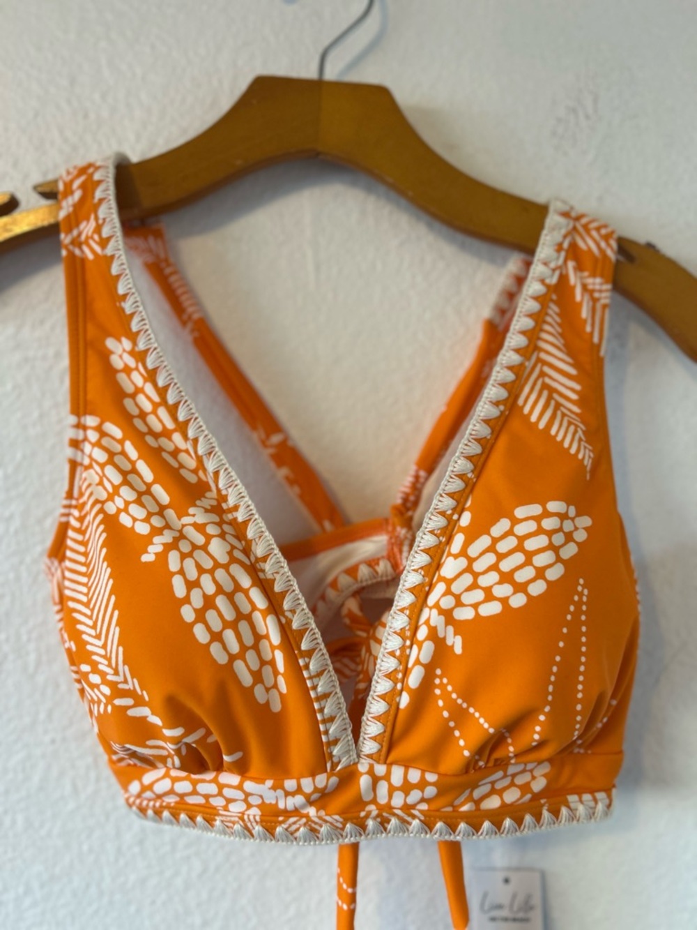 CUPSHE Women's Orange Printed High-Waist Bikini Set Size L - Picture 8 of 10